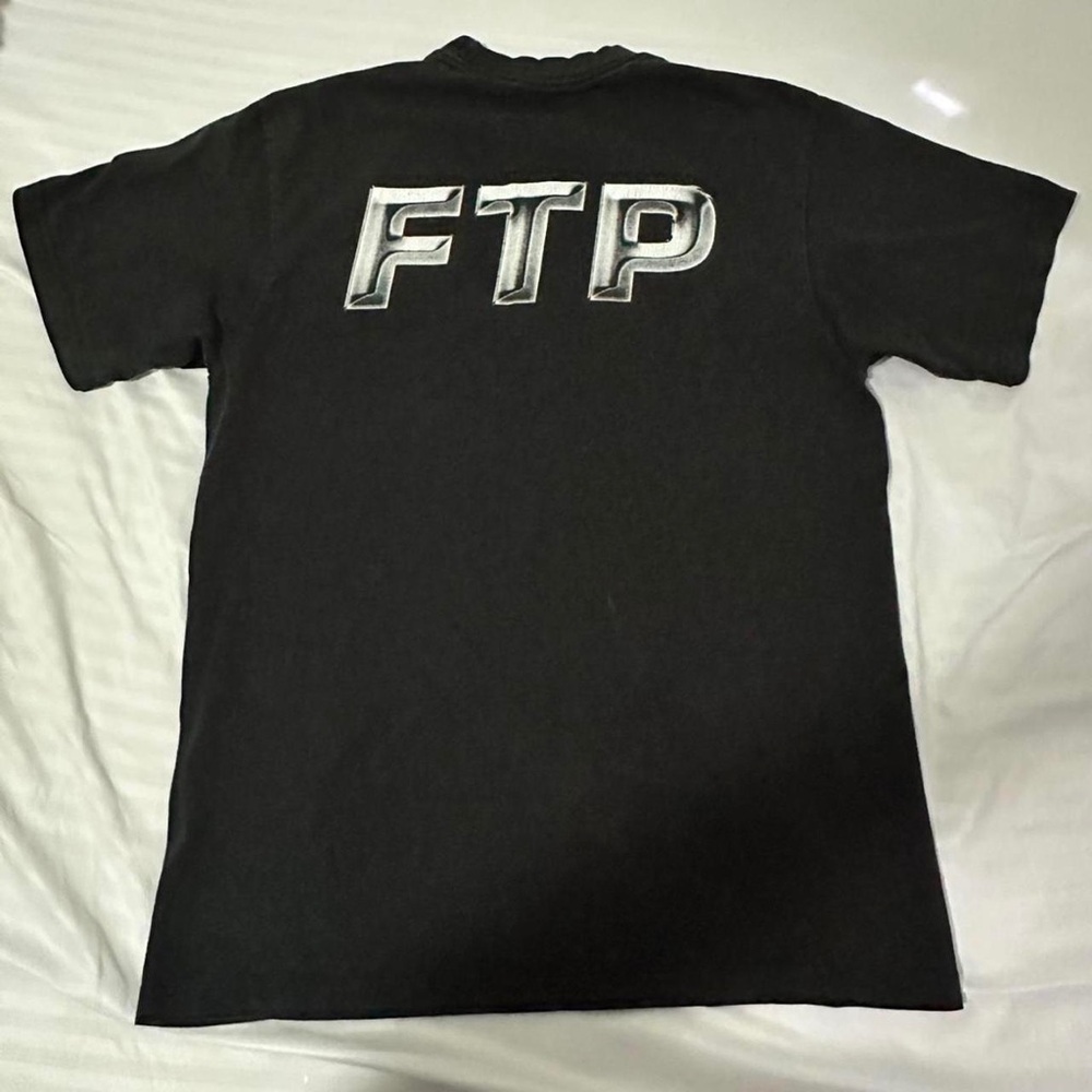 FTP Men's Black and Grey T-shirt